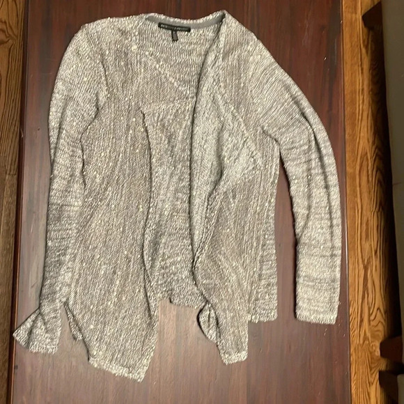 White House Black Market sparkling silver with gold sequins sweater size XL - Picture 1 of 6